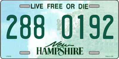 NH license plate 2880192