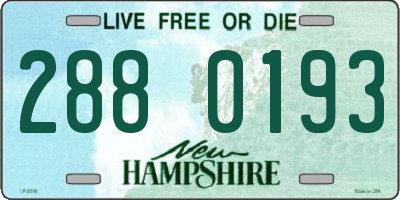 NH license plate 2880193