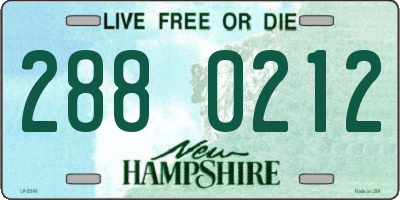 NH license plate 2880212