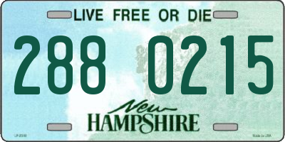 NH license plate 2880215