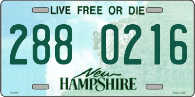 NH license plate 2880216