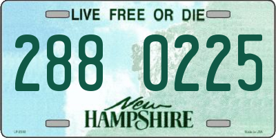 NH license plate 2880225