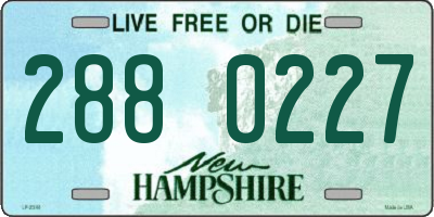 NH license plate 2880227