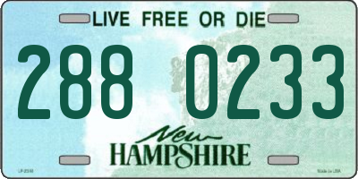 NH license plate 2880233