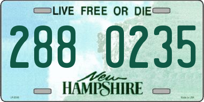 NH license plate 2880235