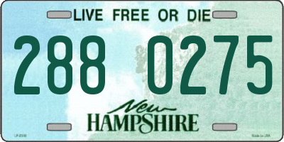 NH license plate 2880275