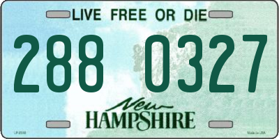NH license plate 2880327