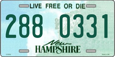 NH license plate 2880331