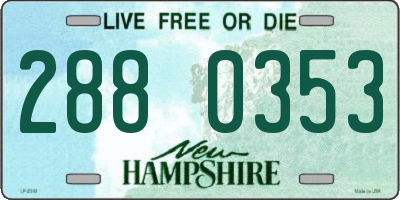 NH license plate 2880353
