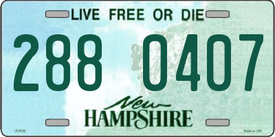 NH license plate 2880407