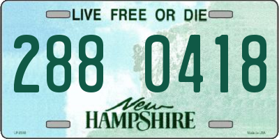 NH license plate 2880418