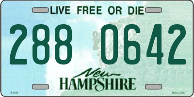 NH license plate 2880642