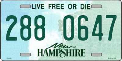 NH license plate 2880647
