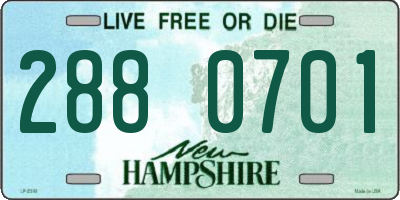 NH license plate 2880701