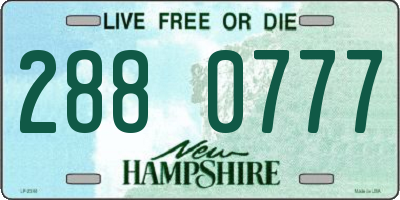 NH license plate 2880777