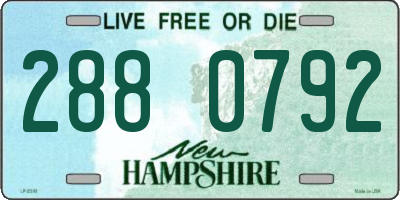 NH license plate 2880792