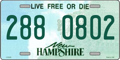 NH license plate 2880802