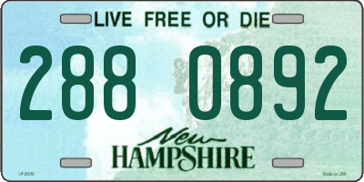 NH license plate 2880892
