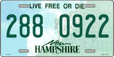 NH license plate 2880922