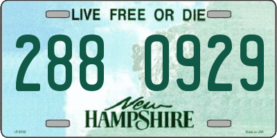 NH license plate 2880929