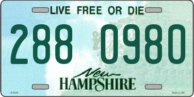 NH license plate 2880980