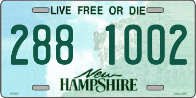 NH license plate 2881002