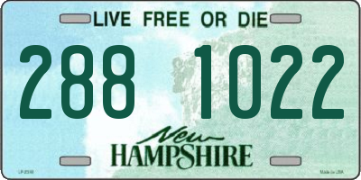 NH license plate 2881022