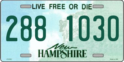 NH license plate 2881030