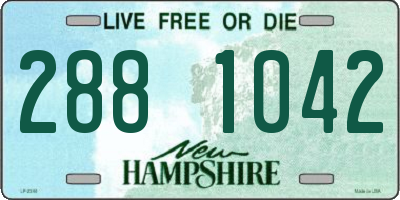 NH license plate 2881042