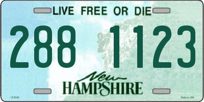 NH license plate 2881123