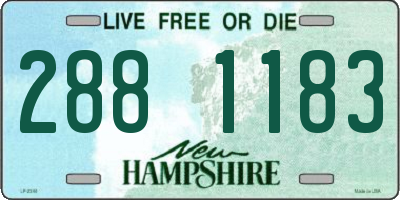 NH license plate 2881183