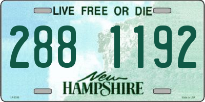NH license plate 2881192
