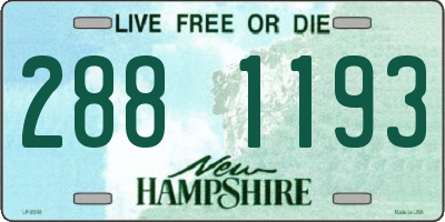 NH license plate 2881193