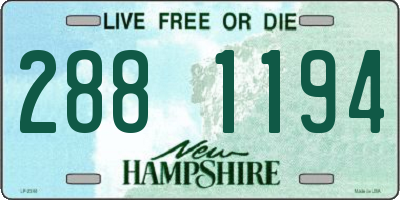 NH license plate 2881194