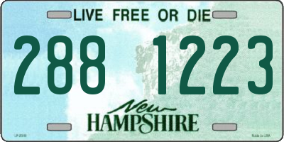 NH license plate 2881223