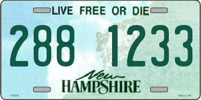 NH license plate 2881233