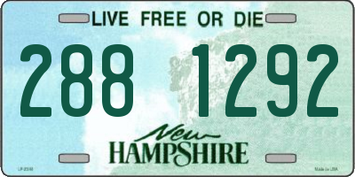 NH license plate 2881292
