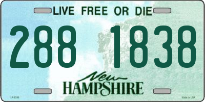 NH license plate 2881838