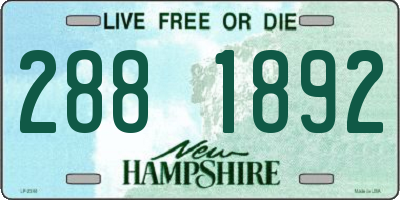 NH license plate 2881892