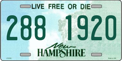 NH license plate 2881920