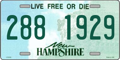 NH license plate 2881929