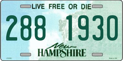 NH license plate 2881930