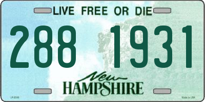 NH license plate 2881931