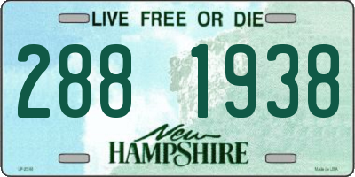 NH license plate 2881938
