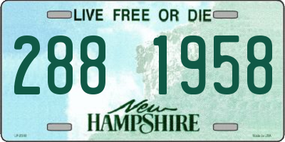 NH license plate 2881958
