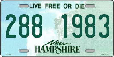 NH license plate 2881983