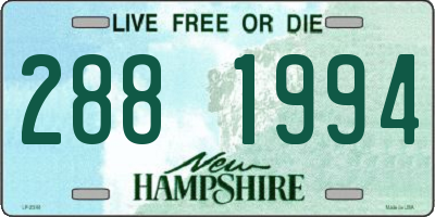 NH license plate 2881994