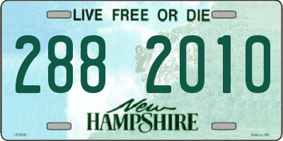 NH license plate 2882010