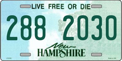 NH license plate 2882030