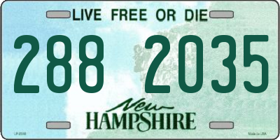 NH license plate 2882035
